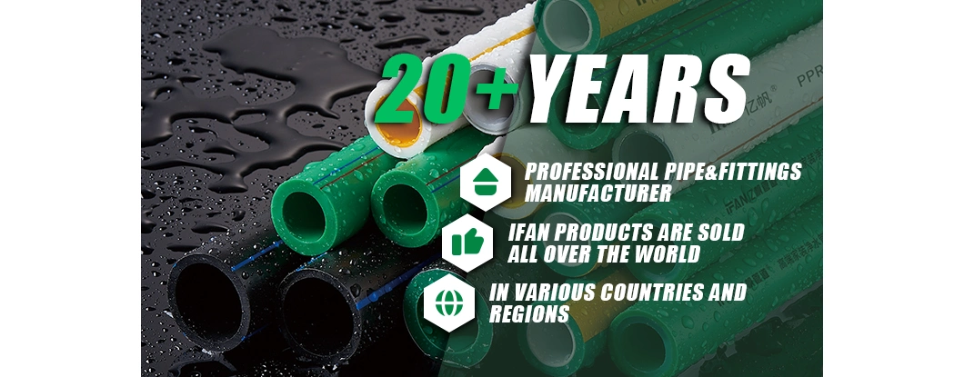 Ifan Customized Green Pn25 PPR Pipe Plastic Green PPR Pipe and Fitting