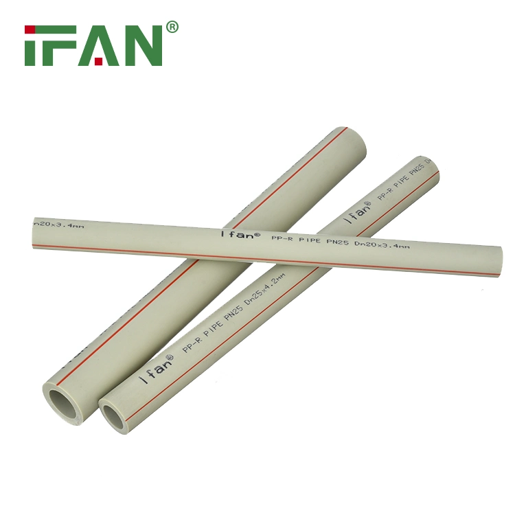 Ifan Corrosion Resistance Pn25 20mm 25mm 32mm Gray Color Water Pipe Fitting PPR Tube PPR Pipes