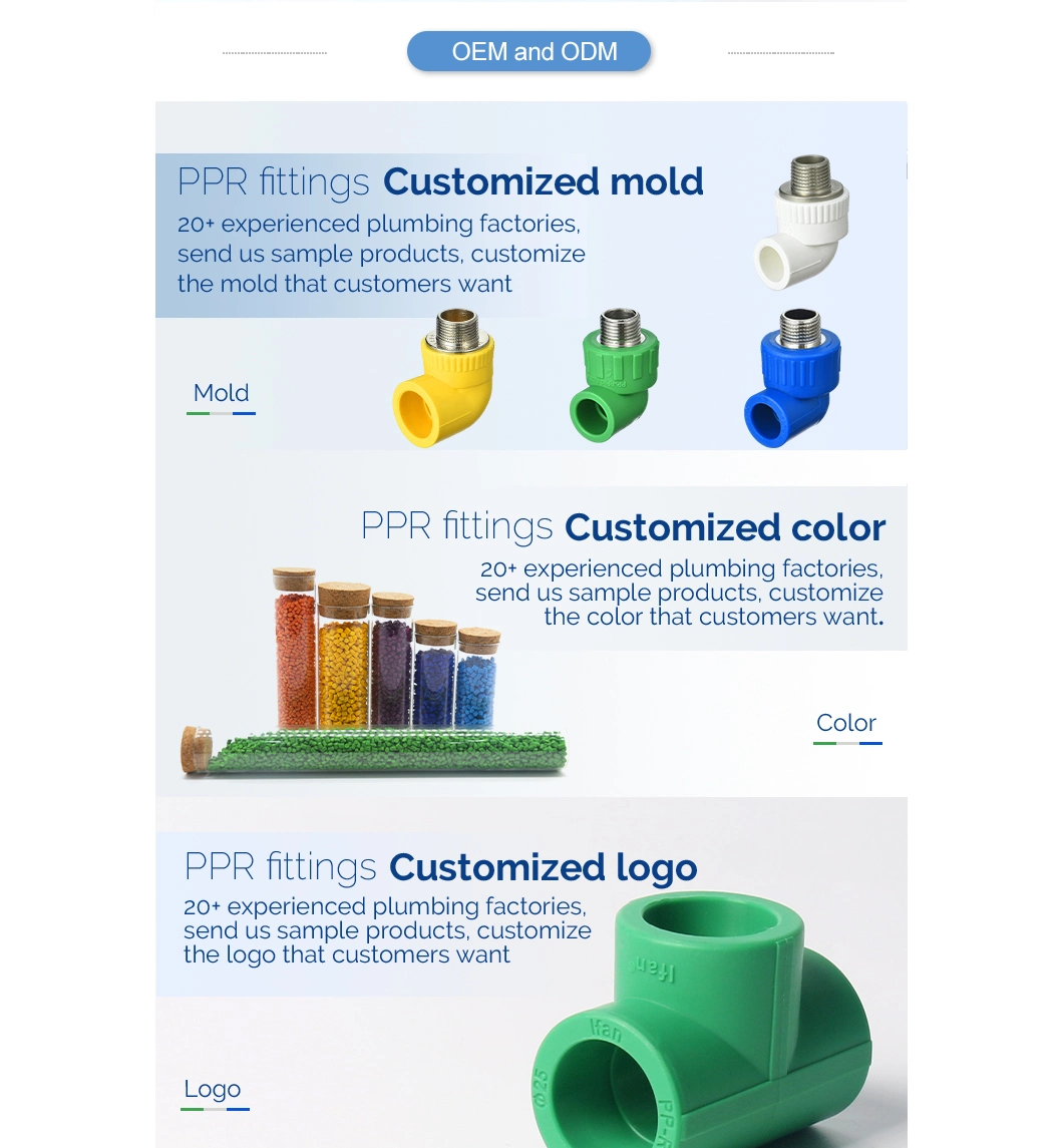 Ifan Customized Threaded Socket PPR Pipe Fitting Plumbing Fitting
