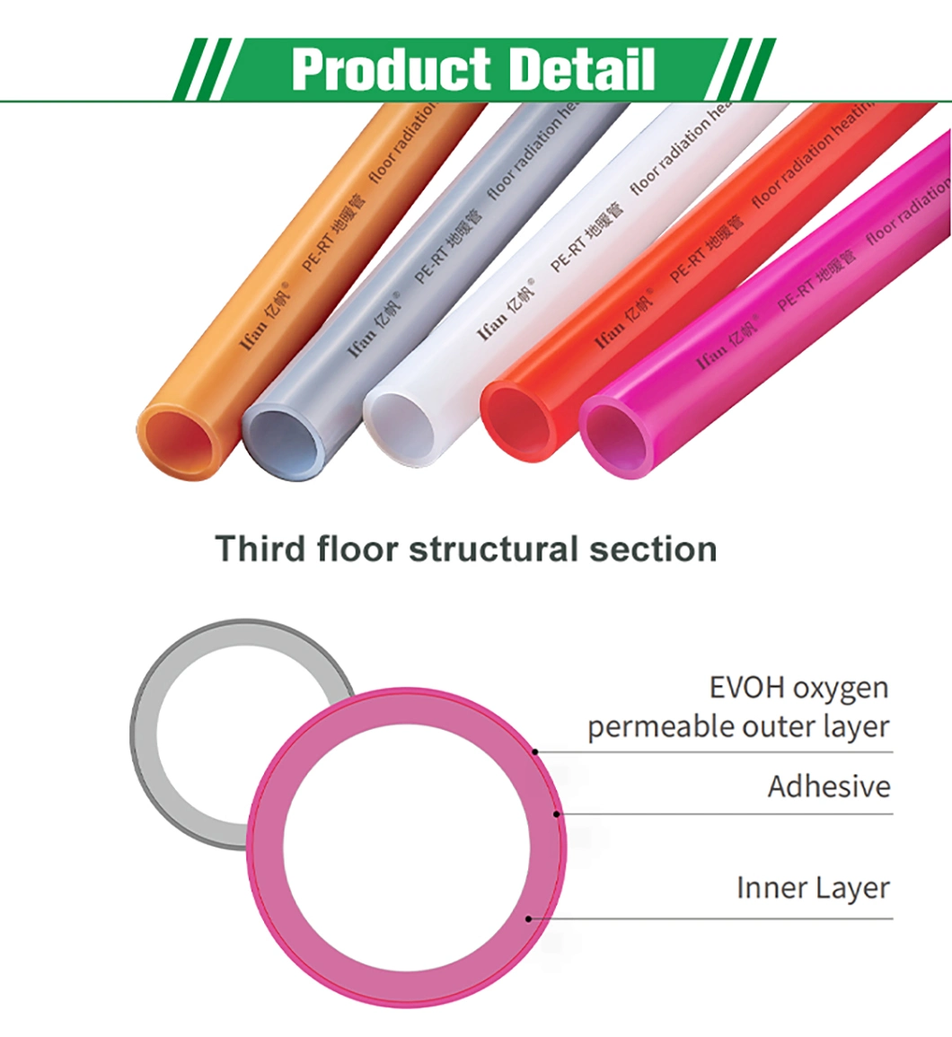 Ifan Floor Heating Pipe and Pex Pipe Pert Pipe for Underfloor Heating Systems
