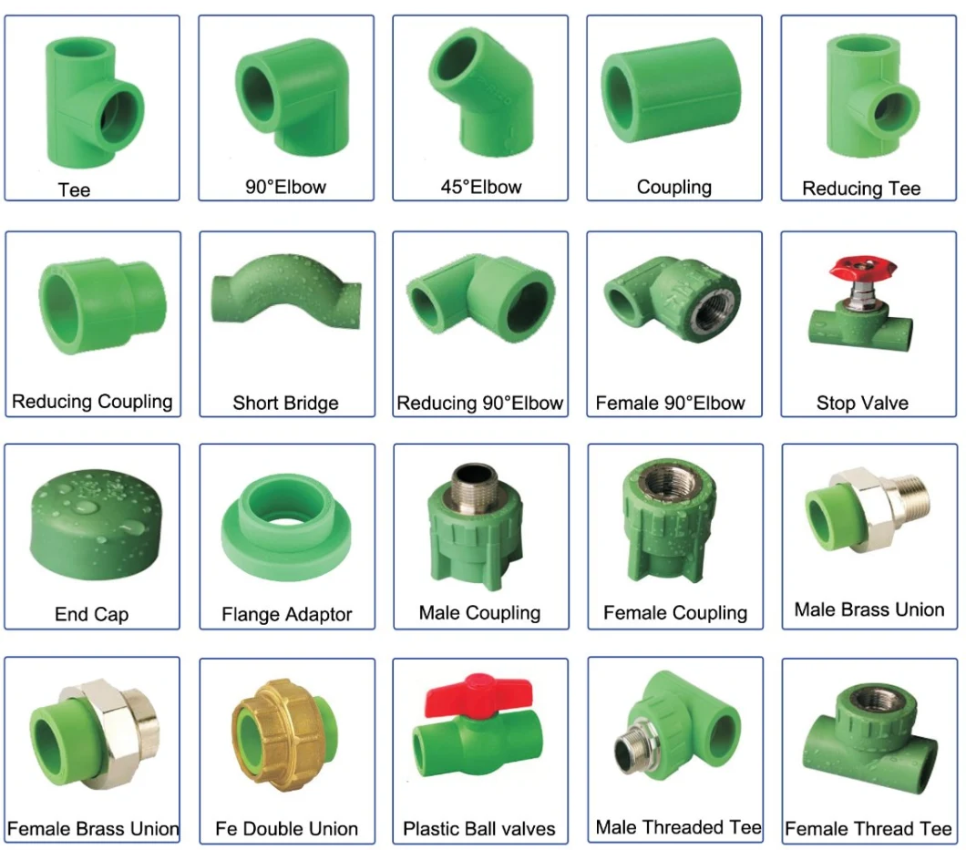 Support to Provide Customized Water Supply Pn16 Pn20 Plastic Pipe and Other Three-Way PPR Pipe Fittings PPR Pipe Fittings Samples
