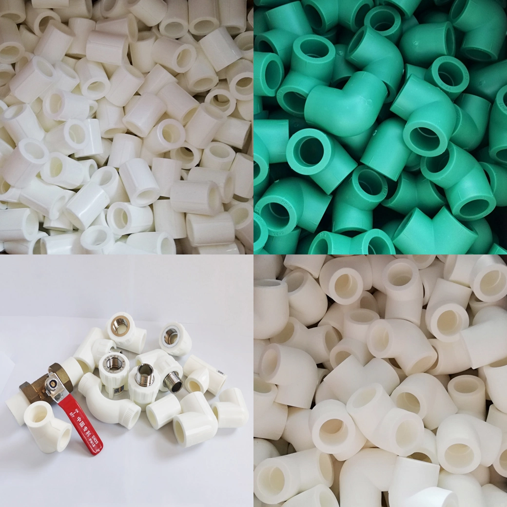 Green and White Plastic Plumbing Materials PPR Pipe Fitting