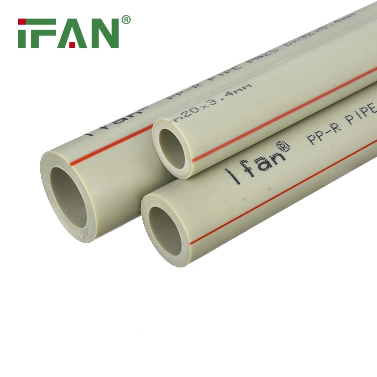Ifan Corrosion Resistance Pn25 20mm 25mm 32mm Gray Color Water Pipe Fitting PPR Tube PPR Pipes