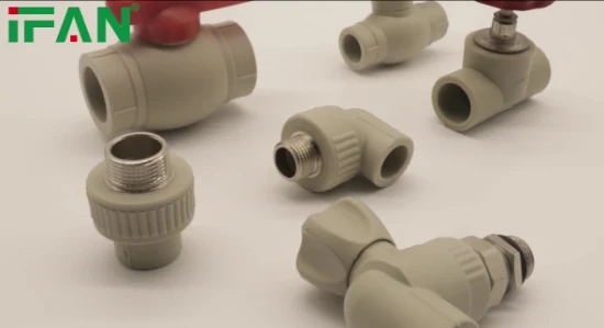 Ifan Gray Color PPR Pipe Fittings 20-110mm Pn25 90 Degree PPR Elbow Plastic PPR Fittings
