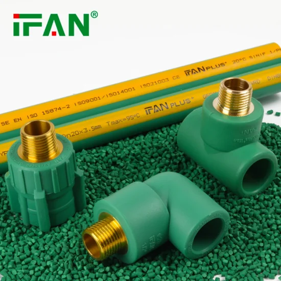 Ifanplus Factory Price All Size Plumbing Plastic Pipe Green PPR